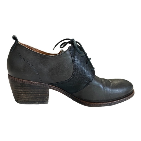 PIKOLINOS Black Lace Up Oxford Heels Shoes 38 7.5 - Picture 8 of 13